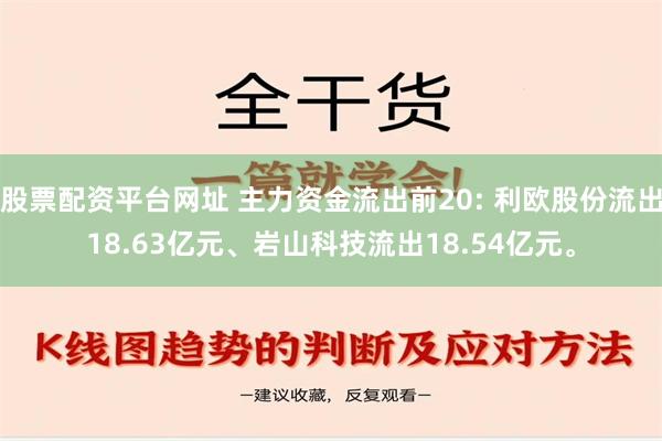 股票配资平台网址 主力资金流出前20: 利欧股份流出18.63亿元、岩山科技流出18.54亿元。