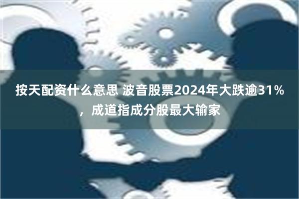 按天配资什么意思 波音股票2024年大跌逾31%，成道指成分股最大输家