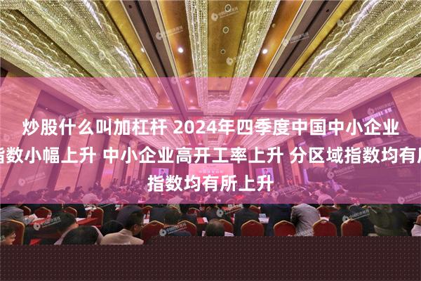 炒股什么叫加杠杆 2024年四季度中国中小企业发展指数小幅上升 中小企业高开工率上升 分区域指数均有所上升